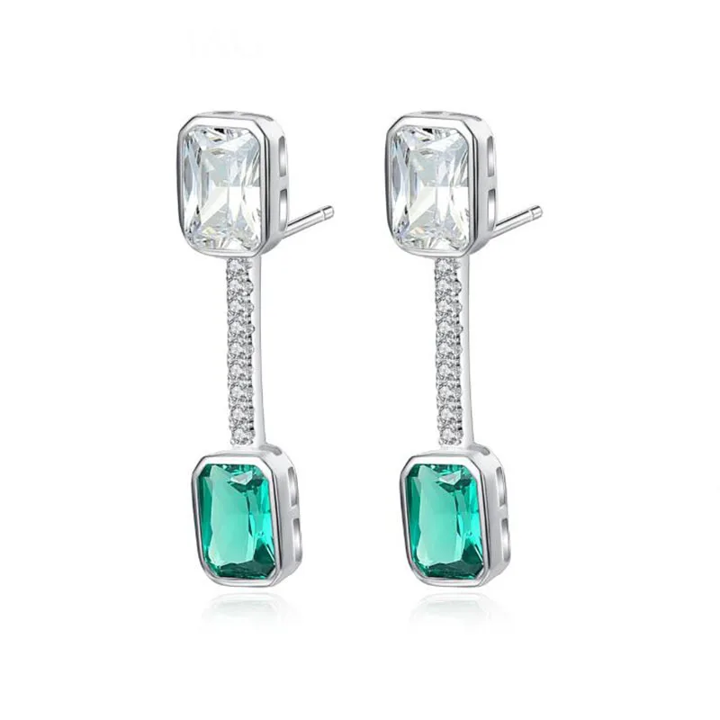 High Quality Emerald Drop Earrings for Women Silver 925 Sterling Green White Gemstone Engagement Earrings Jewelry Brincos
High Quality Emerald Drop Earrings for Women Silver 925 Sterling Green White Gemstone Engagement Earrings Jewelry Brincos