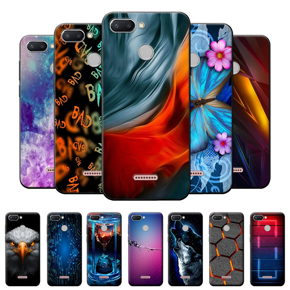 Чехол для Redmi 6 чехол крутой модный силиконовый мягкий с рисунком Xiaomi бампер из