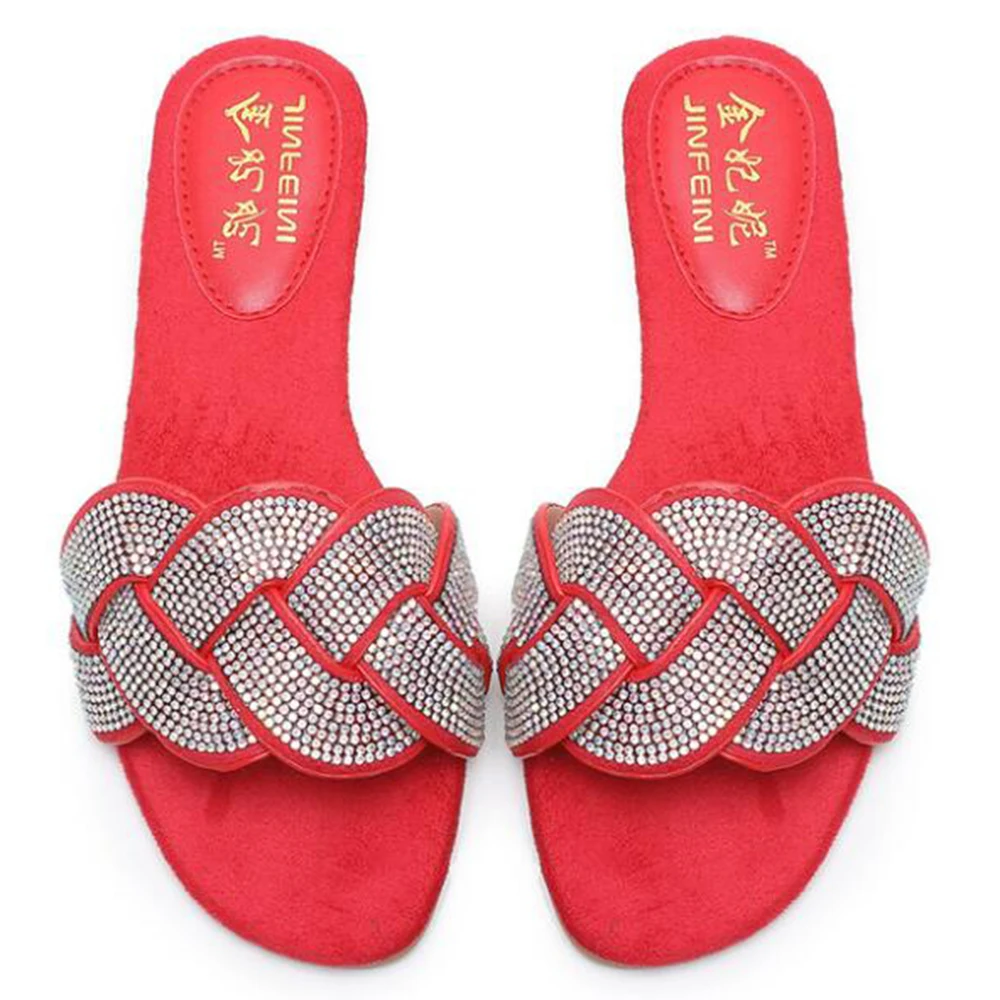 Leisure Beach slippers women wear summer new with rhinestones word drag students soft bottom fashion cross Weave sandals hy150
Leisure Beach slippers women wear summer new with rhinestones word drag students soft bottom fashion cross Weave sandals hy150
