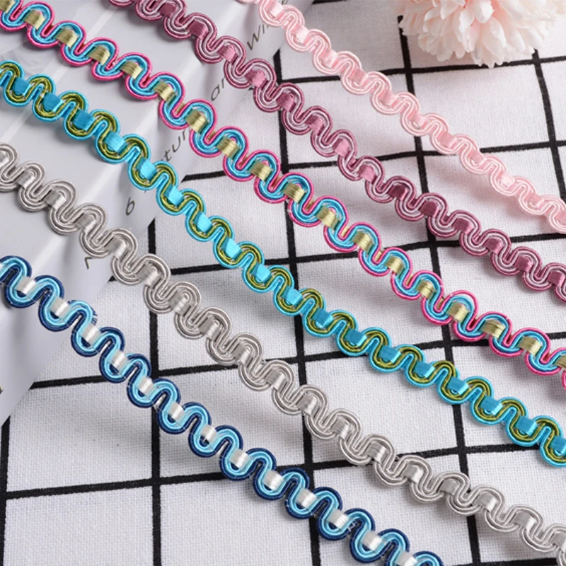 5 ярдов, S-образная плетеная лента с кружевной отделкой
5 ярдов, S-образная плетеная лента с кружевной отделкой