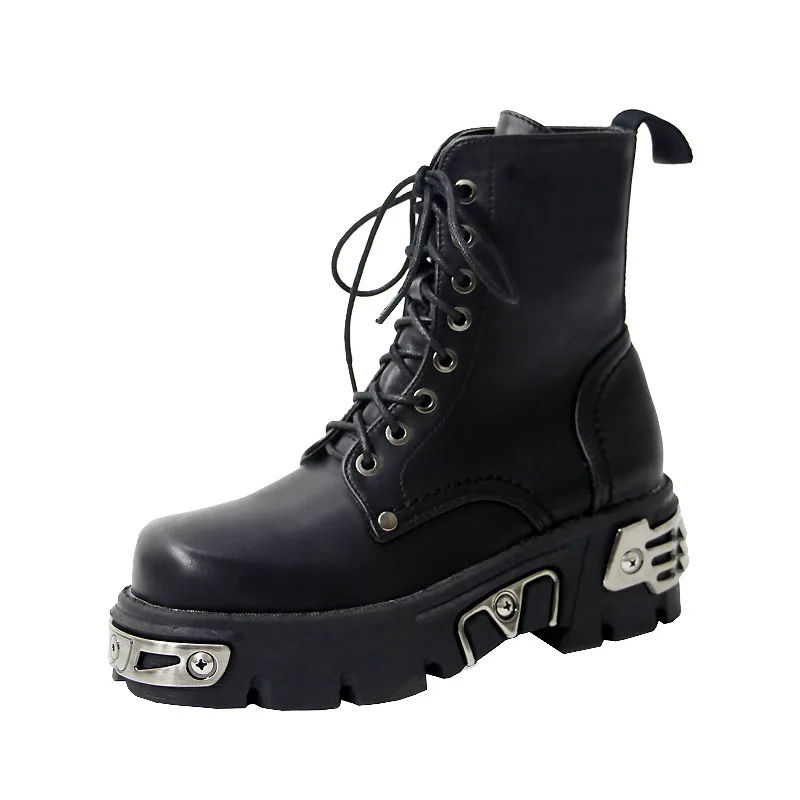 Punk Style Platform Women Ankle Boots Women's Motorcycle Boot Fashion Ladies Shoes Metal Decor Black BIG Size XK-811
Punk Style Platform Women Ankle Boots Women's Motorcycle Boot Fashion Ladies Shoes Metal Decor Black BIG Size XK-811