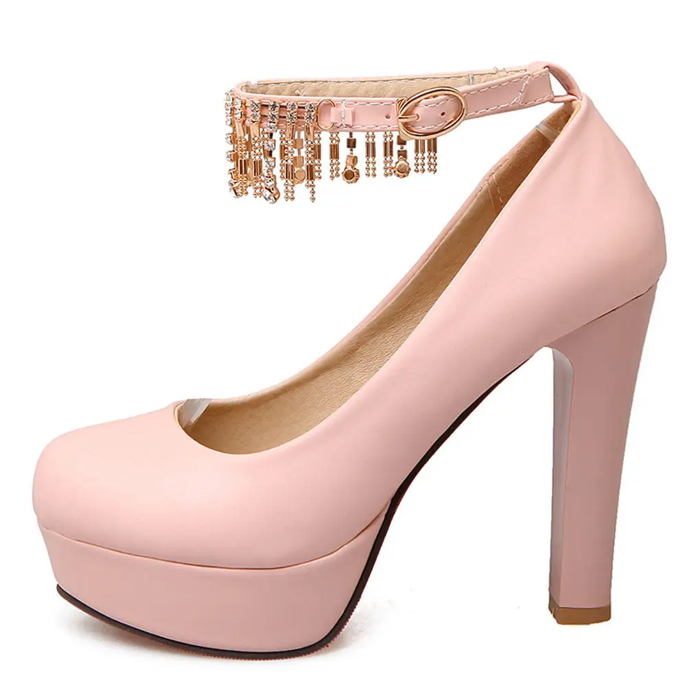High Quality Brand Design New Fashion Women Shoes Office Ladies Platform High Heels Ankle Strap Cyrstal Big Size 43 Solid Spring
High Quality Brand Design New Fashion Women Shoes Office Ladies Platform High Heels Ankle Strap Cyrstal Big Size 43 Solid Spring