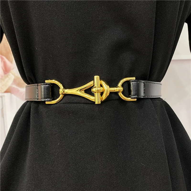 Women's Genuine Leather Thin Belt Dress Fashion Corset Adjustable a Pair of Buckles Cowhide Belt Female
Women's Genuine Leather Thin Belt Dress Fashion Corset Adjustable a Pair of Buckles Cowhide Belt Female