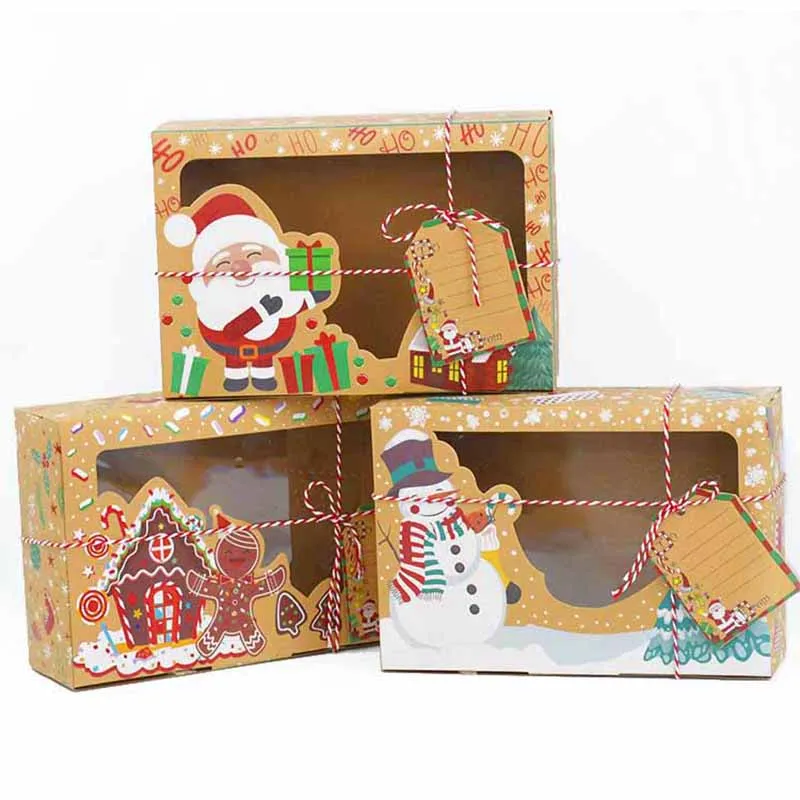 3pcs/lot Christmas Cookie Boxes Bakery Gift Boxes European New Style Kraft Paper Box Kraft Paper Large Christmas Candy Box
3pcs/lot Christmas Cookie Boxes Bakery Gift Boxes European New Style Kraft Paper Box Kraft Paper Large Christmas Candy Box