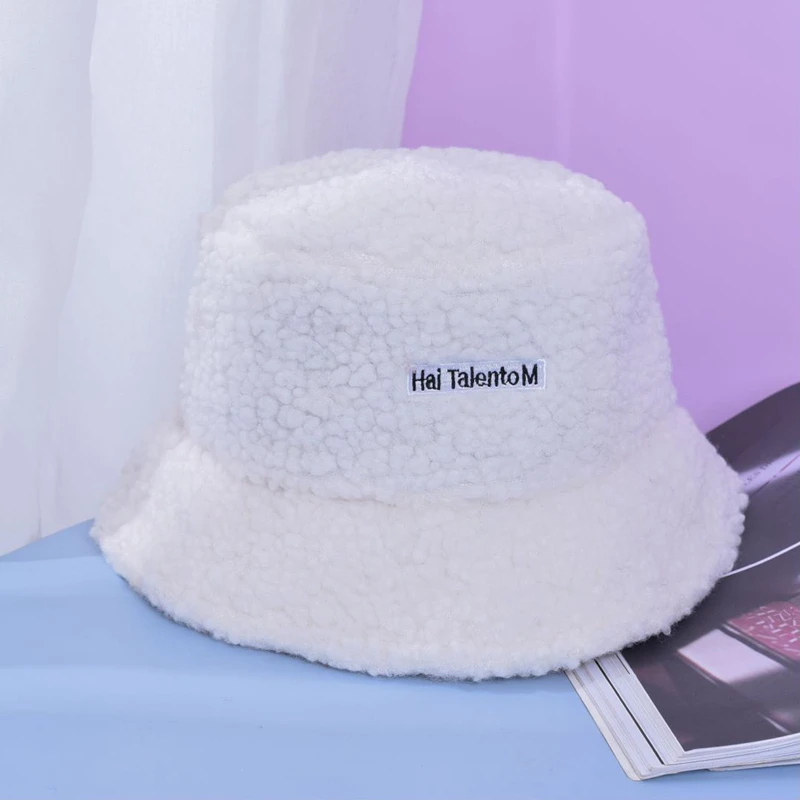 Autumn Winter Korean Style Bucket Hats Wild Personality Woolen Fluffy Fisherman Hat Hat Warm Plush Basic Accessories for Women
Autumn Winter Korean Style Bucket Hats Wild Personality Woolen Fluffy Fisherman Hat Hat Warm Plush Basic Accessories for Women