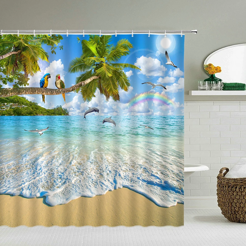 Beach Ocean Waterproof Bathroom Shower Curtains Sea Shell Bath Curtains 3d Printing With Hooks 180*180cm Washable Cloth
Beach Ocean Waterproof Bathroom Shower Curtains Sea Shell Bath Curtains 3d Printing With Hooks 180*180cm Washable Cloth