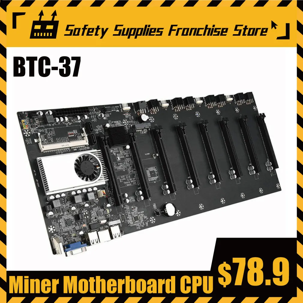 BTC-37 Miner Motherboard CPU Set 8 Video Card Slot DDR3 Memory Integrated VGA Interface Low Power Consumption
BTC-37 Miner Motherboard CPU Set 8 Video Card Slot DDR3 Memory Integrated VGA Interface Low Power Consumption