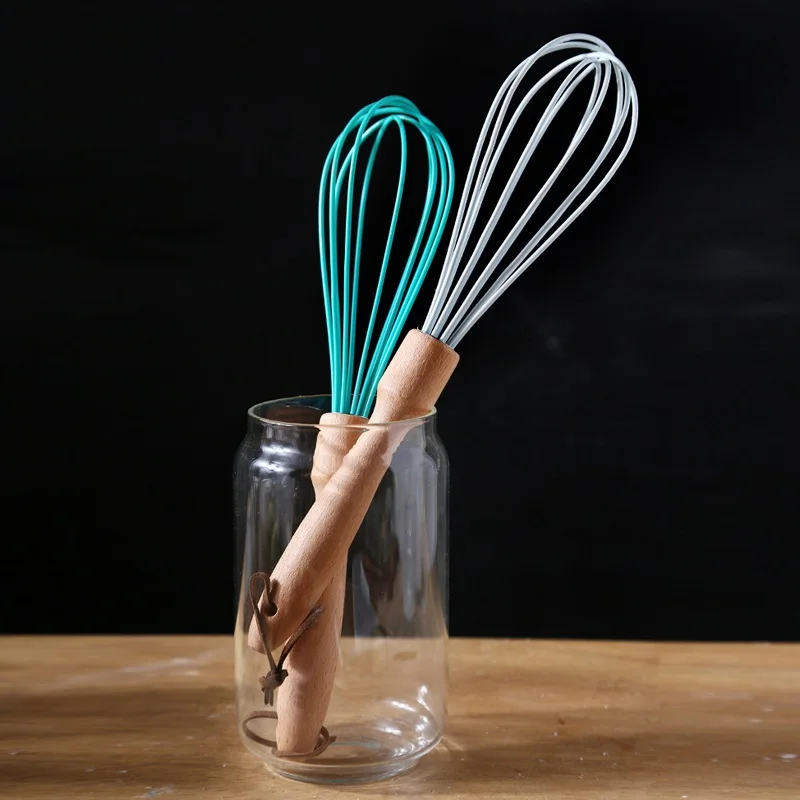 Wooden Handle Egg Beater with Handheld Silicone Stirrer Creative Kitchen Baking Tools Japanese Household Egg Cooking Accessories
Wooden Handle Egg Beater with Handheld Silicone Stirrer Creative Kitchen Baking Tools Japanese Household Egg Cooking Accessories