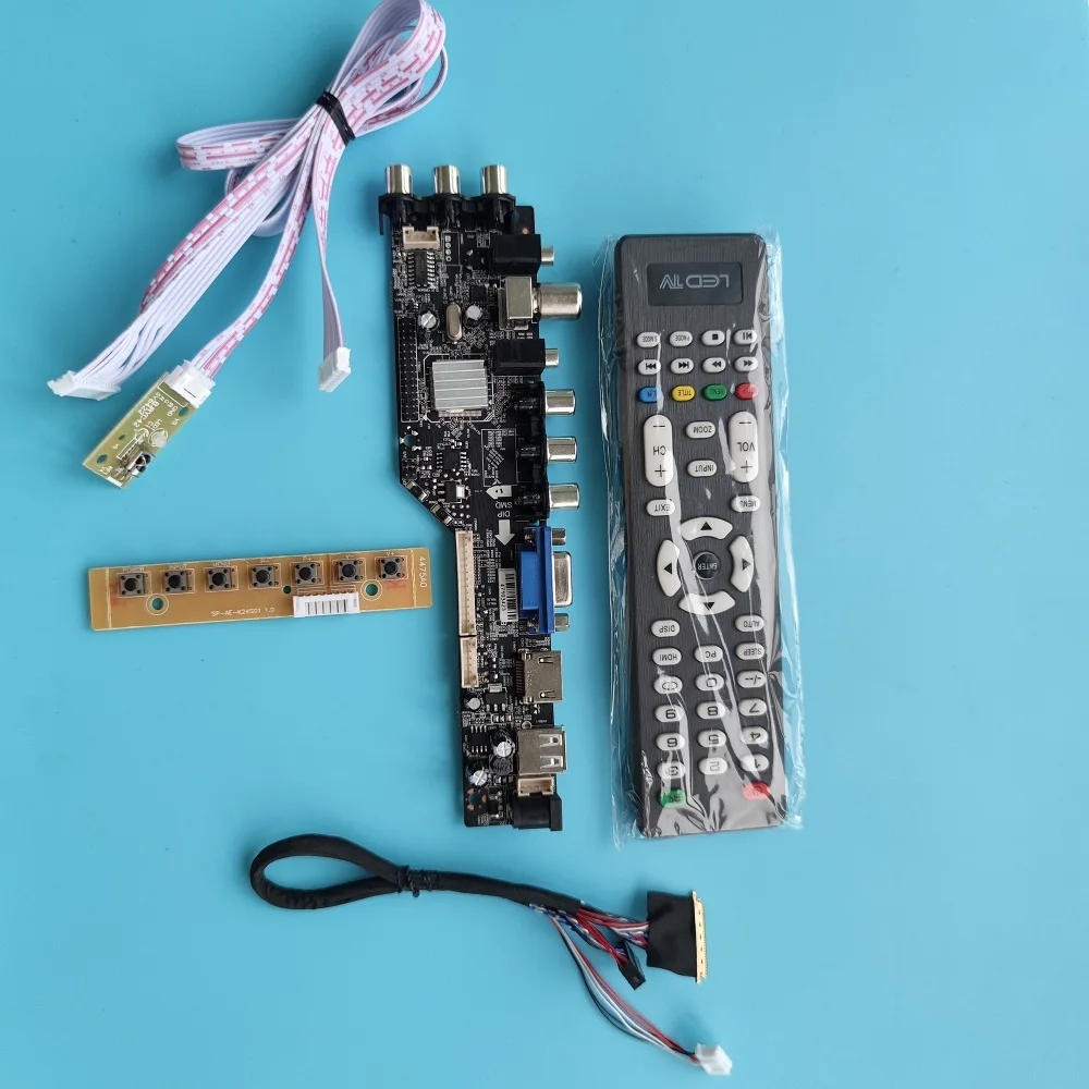 

Kit LP156WH2 TL 1366X768 40pin 15.6" controller board digital USB HDMI-compatible VGA AV LED DVB-T DVB-T2 TV remote Panel LCD