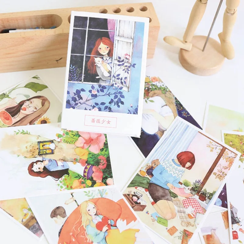 30Pcs/Set Flower And Girl Postcard Bookmark Greeting Card Letter Paper School Office Stationary Paper Supply
30Pcs/Set Flower And Girl Postcard Bookmark Greeting Card Letter Paper School Office Stationary Paper Supply
