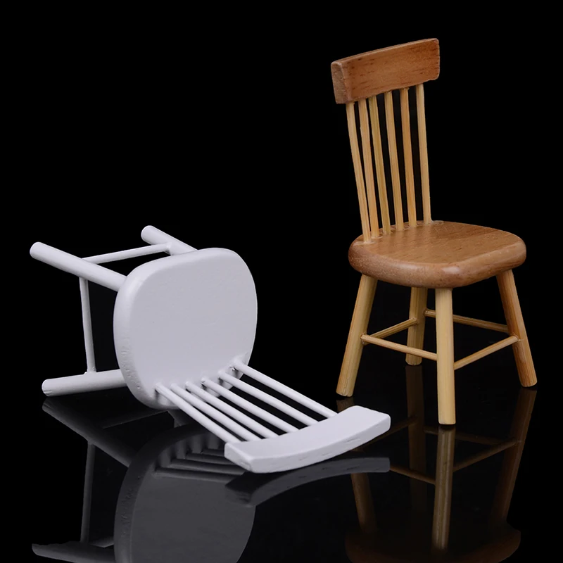 Мебель в масштабе 1:12 деревянный стул классическая мебель для ролевых игр игрушки