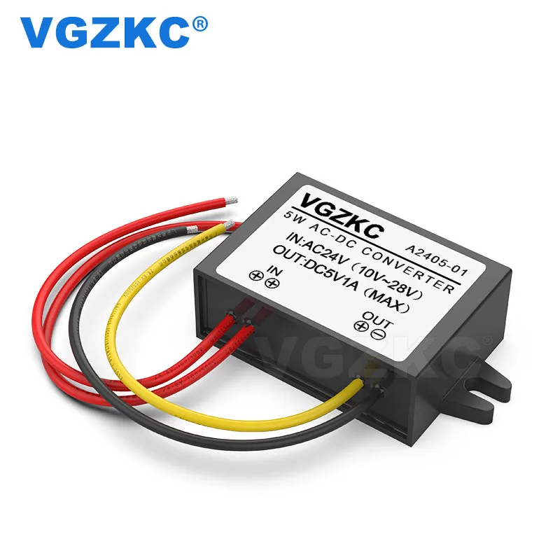AC 24V to DC 5V Power Converter 10-28V to 5V DC Variable Voltage Module Flame Retardant Plastic Shell
AC 24V to DC 5V Power Converter 10-28V to 5V DC Variable Voltage Module Flame Retardant Plastic Shell