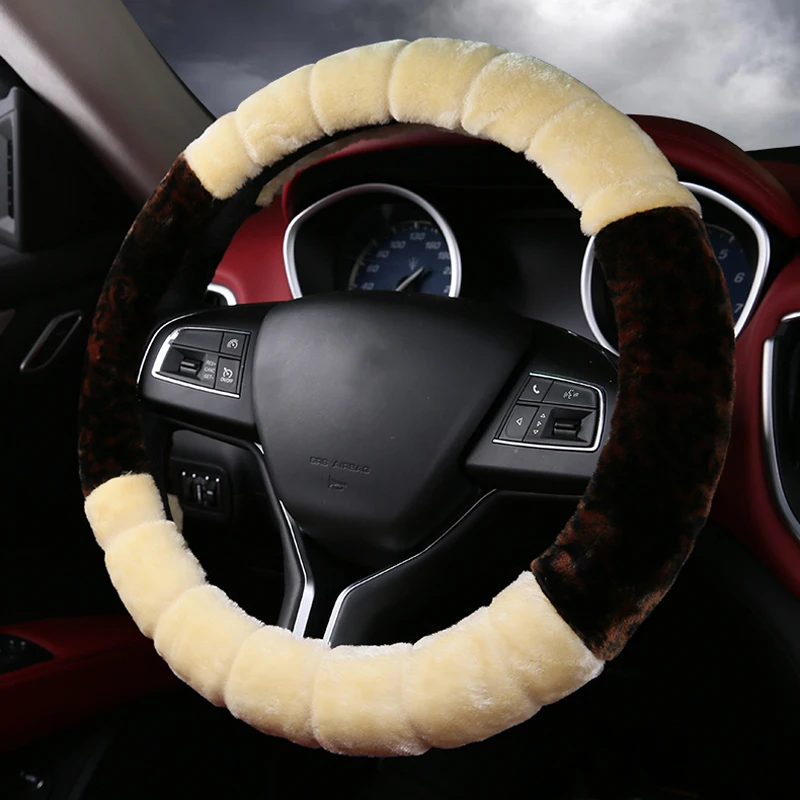 Plush Warm Car Steering Wheel Cover Artificial Fur for vw passat b3 b5 b5.5 b6 b7 b8 cc 3c 3bg variant polo 9n 6r sedan touareg |