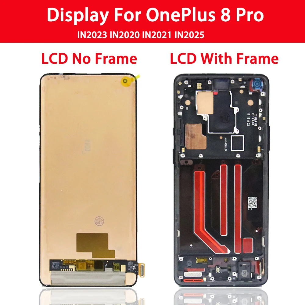 Оригинальный дисплей 6 78 дюйма для Oneplus 8 Pro ЖК-экран с сенсорным дигитайзером в