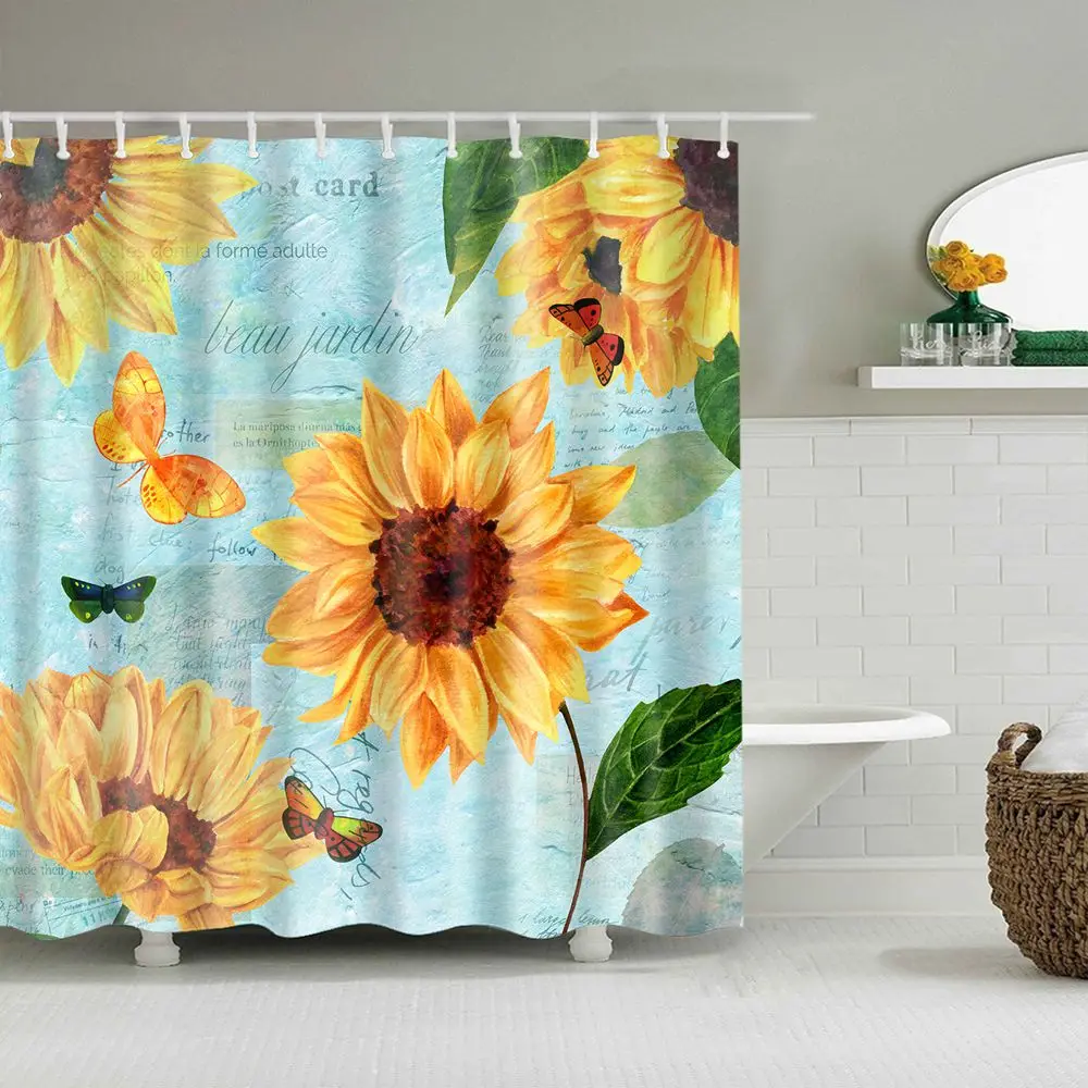 Dafield Sunflower Decoration Shower Curtain Bath Flower Fabric For Bathroom
Dafield Sunflower Decoration Shower Curtain Bath Flower Fabric For Bathroom