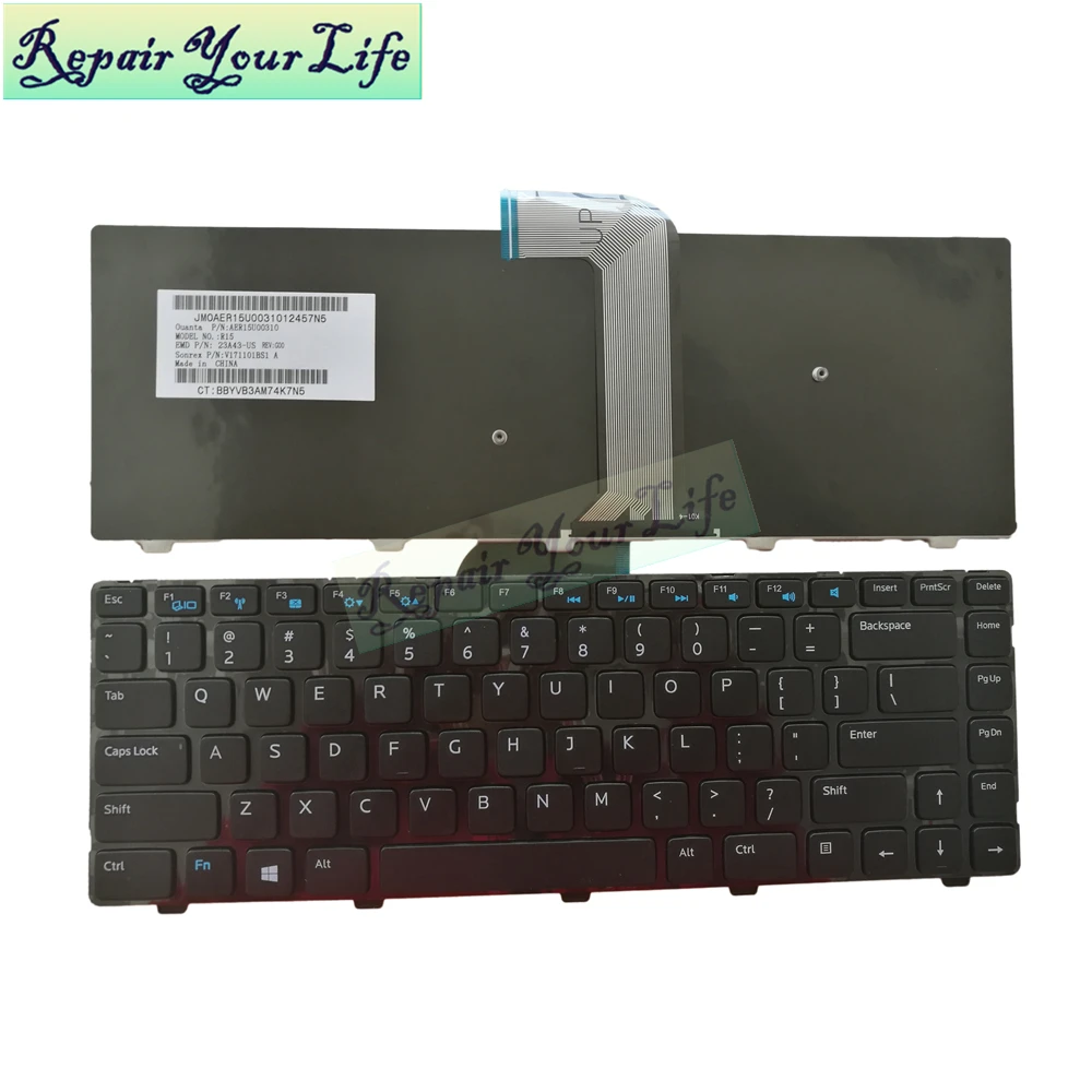 Repair You Life 3421 5421 laptop keyboard for Dell for Inspiron 14(3421) 14R(5421) 3437 5437 3440 US English black frame NEW
Repair You Life 3421 5421 laptop keyboard for Dell for Inspiron 14(3421) 14R(5421) 3437 5437 3440 US English black frame NEW
