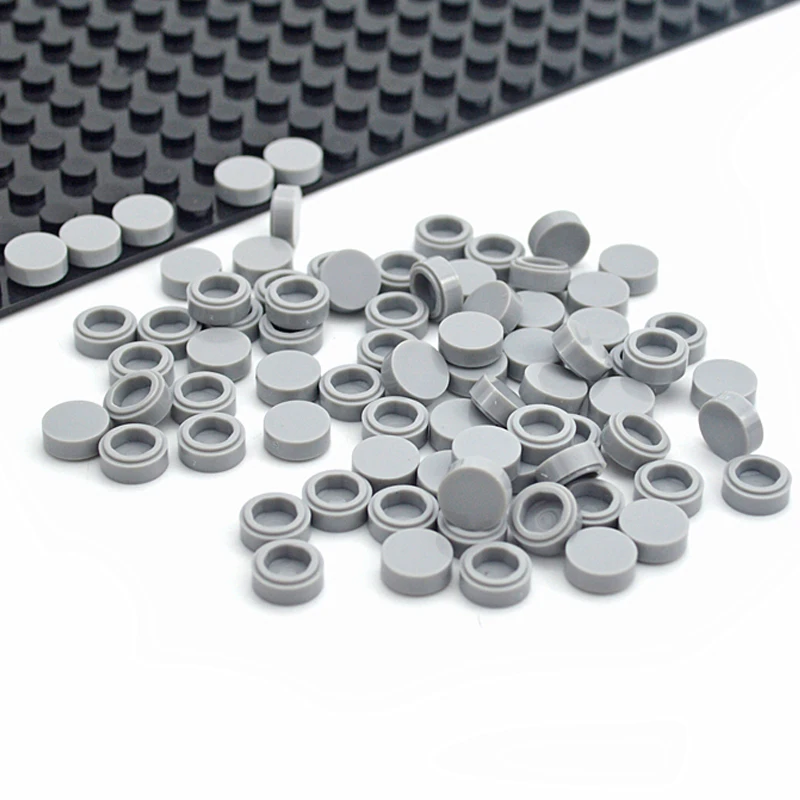 

450pcs Building block accessories Round 1x1 Flat Studs 98138 Building Blocks Compatible all brands MOC Toys For Kids Creative