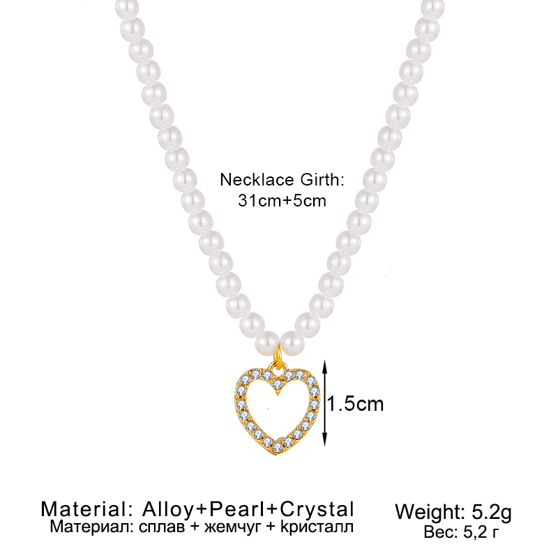 EN Sweet Jewelry Bracelet Simple Design Small Simulated Pearls Bracelet With Delicate Heart Pendant Necklace Women Jewelry Gifts
EN Sweet Jewelry Bracelet Simple Design Small Simulated Pearls Bracelet With Delicate Heart Pendant Necklace Women Jewelry Gifts