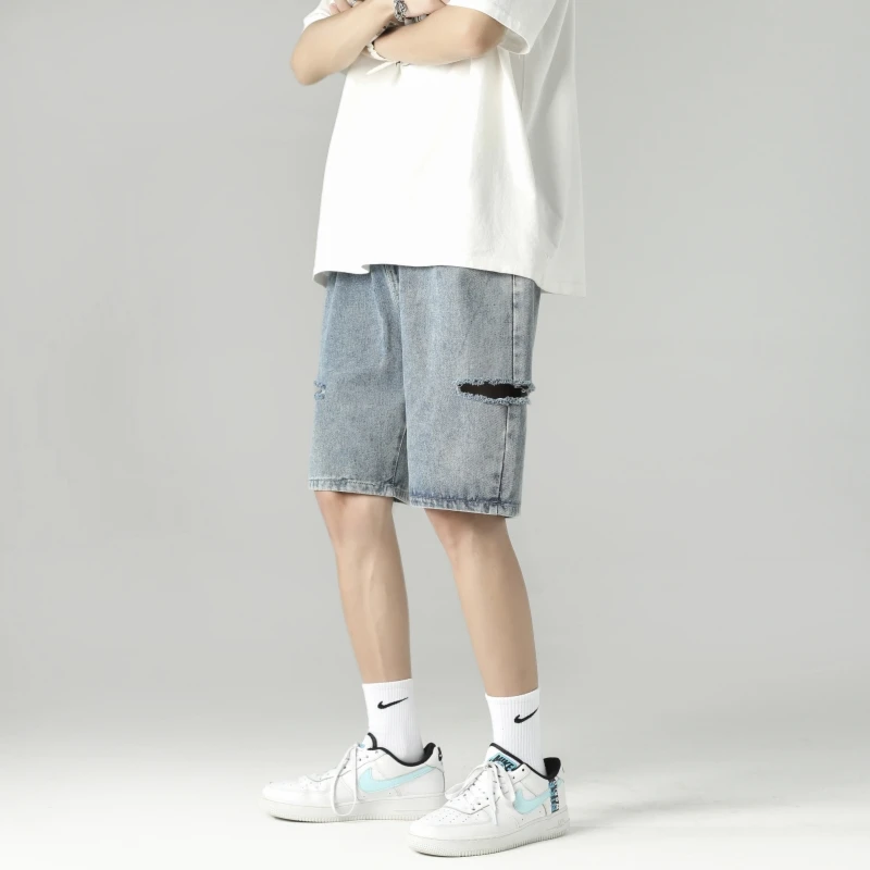 Summer Men's Korean Streetwear Jeans Shorts Straight Wide Leg Denim Shorts New Hole Fashion Woman Casual Oversize Pants
Summer Men's Korean Streetwear Jeans Shorts Straight Wide Leg Denim Shorts New Hole Fashion Woman Casual Oversize Pants