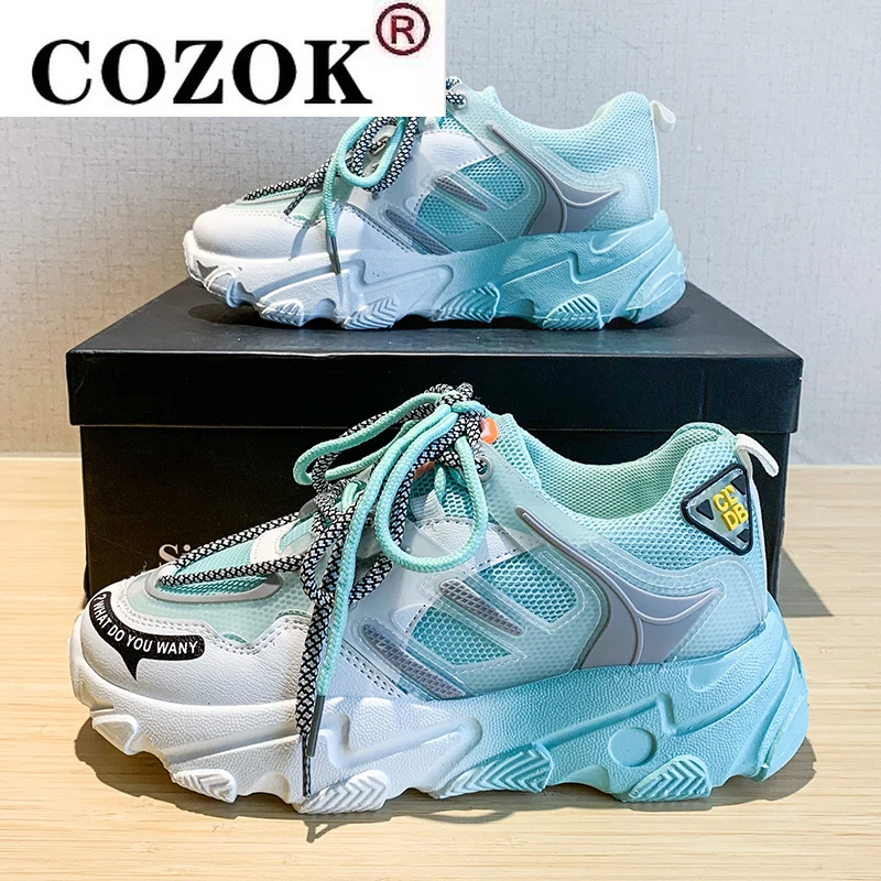 New Chunky Sneakers Woman Breathable Running Shoes Fashion Rainbow Sports Shoes Mesh Platform Sneakers Ladies Casual Flat Shoes
New Chunky Sneakers Woman Breathable Running Shoes Fashion Rainbow Sports Shoes Mesh Platform Sneakers Ladies Casual Flat Shoes