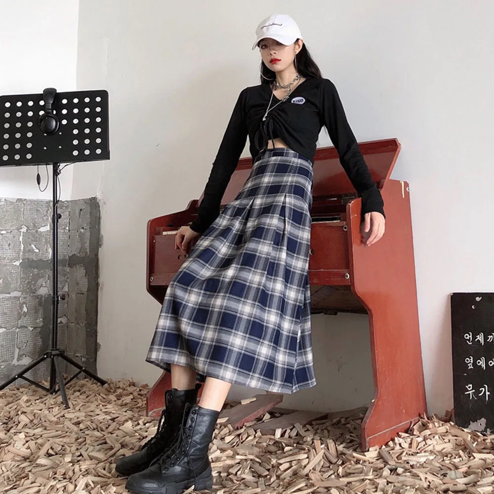 Japan Style Skirt Spring Summer 2021 Korean Fashion Simple Casual Loose Lattice High Waist Pleated All-match
Japan Style Skirt Spring Summer 2021 Korean Fashion Simple Casual Loose Lattice High Waist Pleated All-match