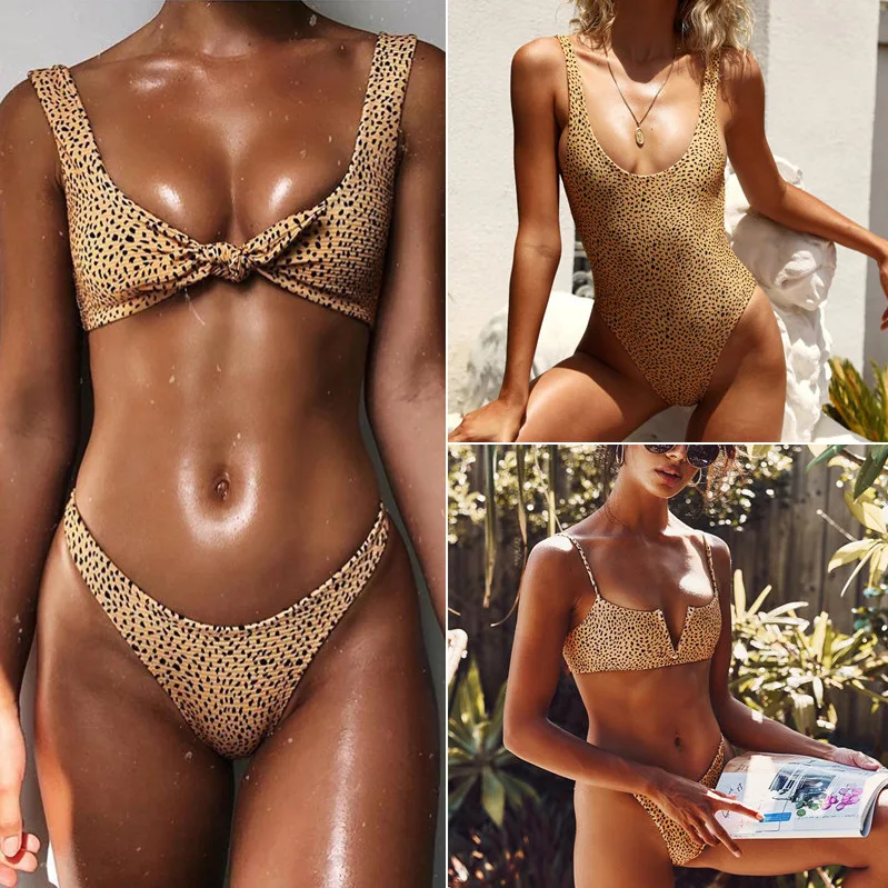 Leopard Print Bikini Knotted Ladies Swimsuit One-piece Halter Swimsuit One-Piece Bikini
Leopard Print Bikini Knotted Ladies Swimsuit One-piece Halter Swimsuit One-Piece Bikini