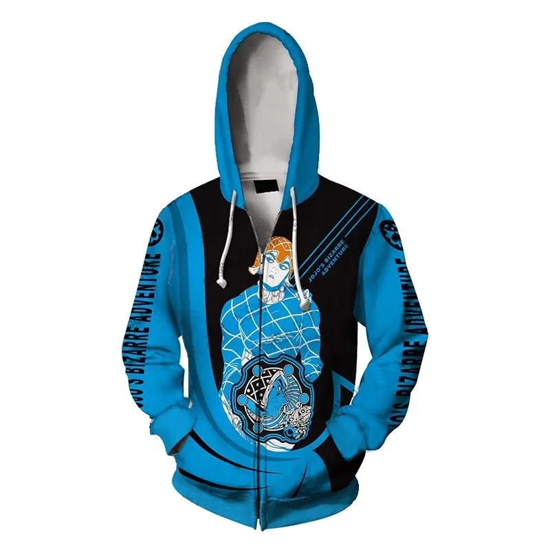 Japanese Anime Jojo's Bizarre Adventure 3D Printed Zipper Cardigan Hooded Sports Sweater Cosplay Anime Cosplay Costume
Japanese Anime Jojo's Bizarre Adventure 3D Printed Zipper Cardigan Hooded Sports Sweater Cosplay Anime Cosplay Costume