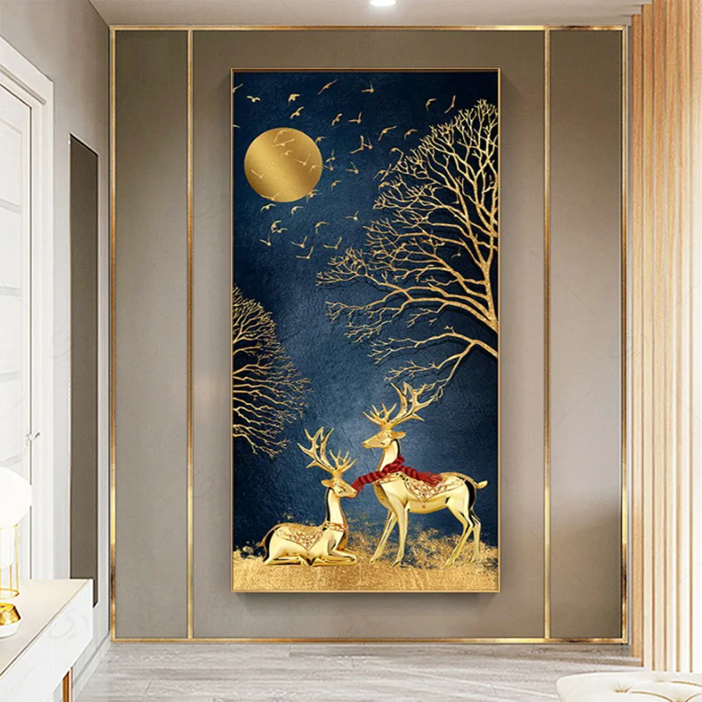 Round full diamond landscape 5D diamond painting cartoon golden deer DIY diamond embroidery set decoration ornaments
Round full diamond landscape 5D diamond painting cartoon golden deer DIY diamond embroidery set decoration ornaments