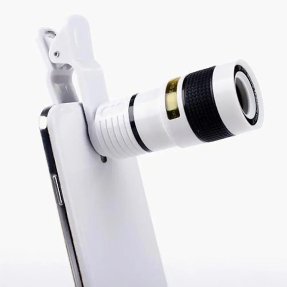 

Открытый Универсальный 12x Телефон Внешняя камера объектив 8x зум HD смартфон оптический телескоп с зажимом фиксированным держателем 2020