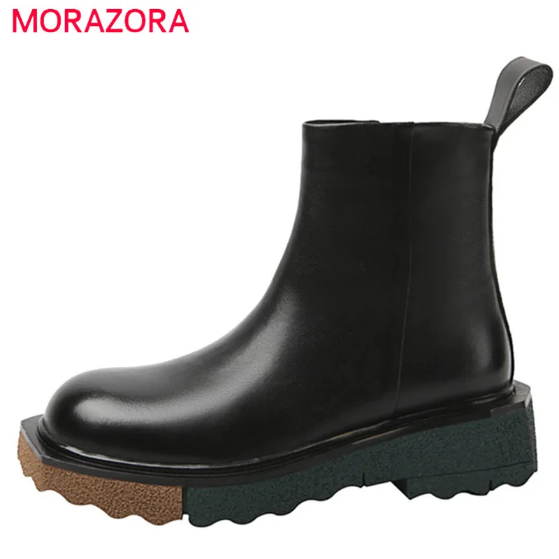 MORAZORA 2021 New Arrive White Genuine Leather Shoes Women Boots Simple Zipper Autumn Winter Casual Shoes Women Ankle Boots
MORAZORA 2021 New Arrive White Genuine Leather Shoes Women Boots Simple Zipper Autumn Winter Casual Shoes Women Ankle Boots
