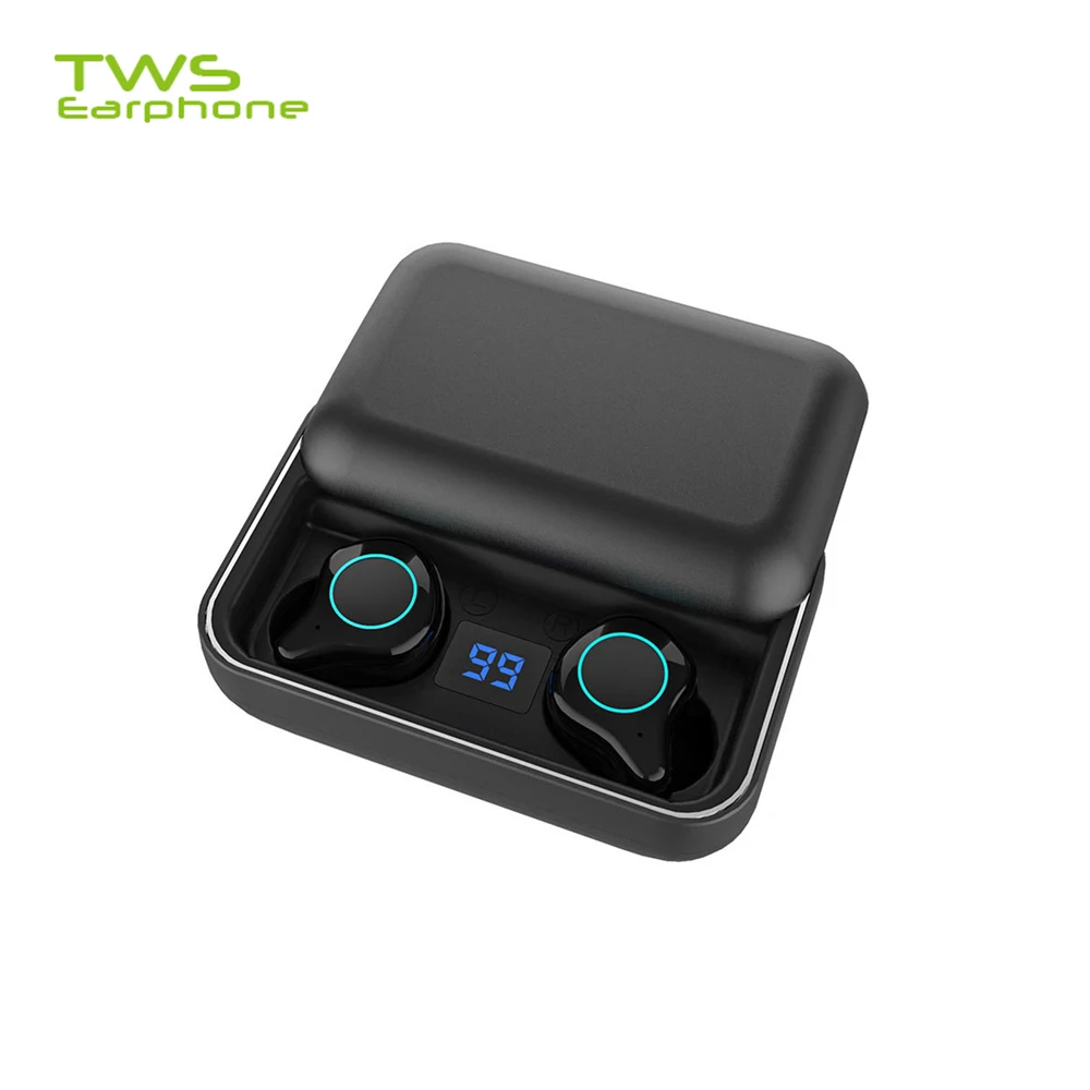 TWSearphone R6 Wireless Handfree Headphone Bluetooth Earphone HD Sport Stereo Earbuds With Mic Led Display Earset VS QCY Xiaomi
TWSearphone R6 Wireless Handfree Headphone Bluetooth Earphone HD Sport Stereo Earbuds With Mic Led Display Earset VS QCY Xiaomi
