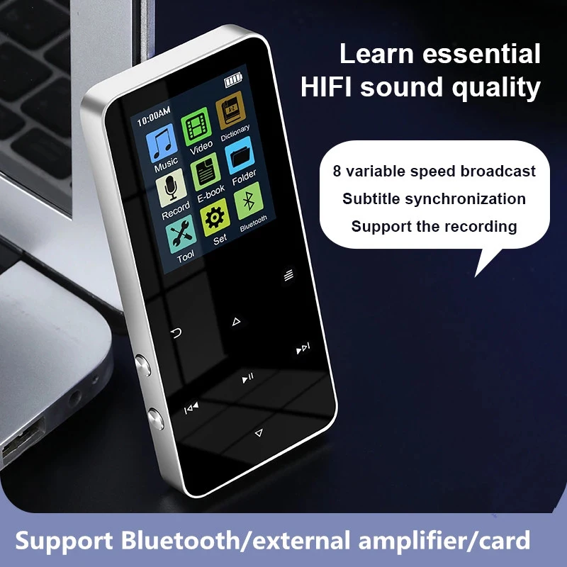 Музыкальный плеер 1 8 дюйма металлический сенсорный MP3 MP4 Bluetooth 4 2 поддержка карт с