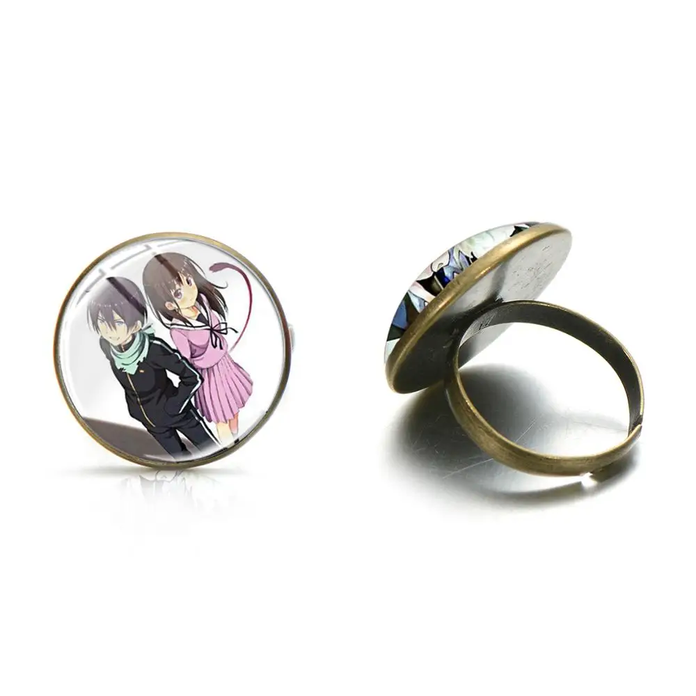 SONGDA аниме норагами арагото стеклянное кабошон кольцо унисекс изменяемый Yato Lki