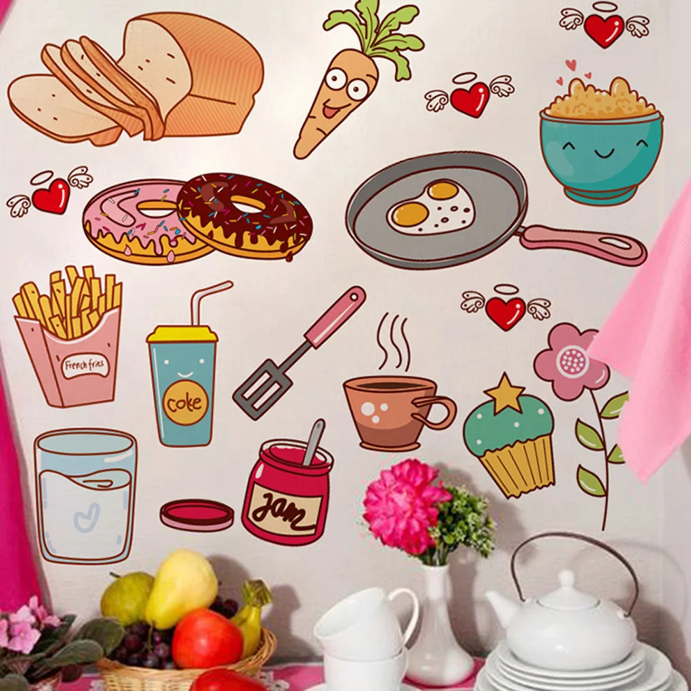 Cartoon Pattern Fridge Kitchen Home Decoration Wall Stickers Removable Home Stickers Mural Wallpaper Food Pattern Wall Sticker
Cartoon Pattern Fridge Kitchen Home Decoration Wall Stickers Removable Home Stickers Mural Wallpaper Food Pattern Wall Sticker