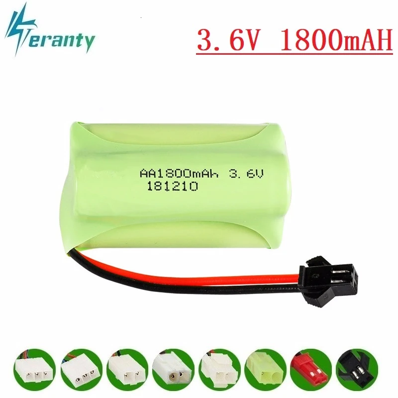 

Upgrade 3.6v 1800mah NiNH Battery For Rc Toys Cars Tanks Trucks Robots Guns Boats AA Ni-MH 3.6v Rechargeable Battery Pack 1pcs