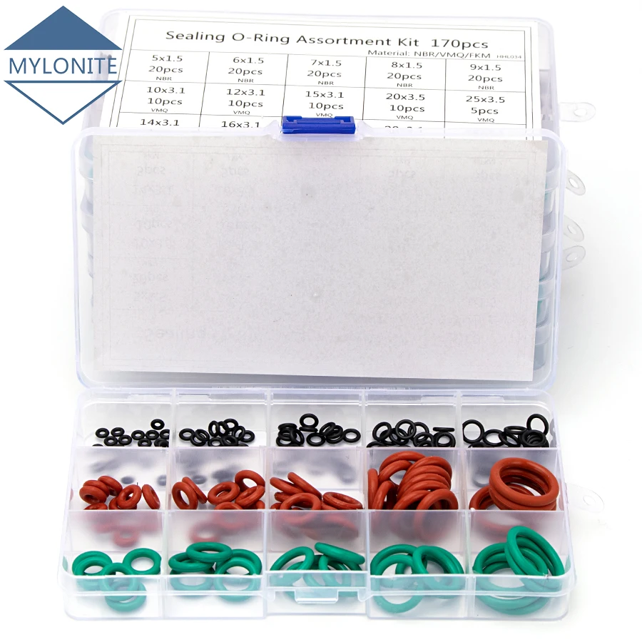 125-150-225-279-300pcs Sealing O-ring Silicone NBR VMQ FKM Red Black White Green Gasket Replacement CS 1.5mm 2.4mm 3.1mm S24
125-150-225-279-300pcs Sealing O-ring Silicone NBR VMQ FKM Red Black White Green Gasket Replacement CS 1.5mm 2.4mm 3.1mm S24
