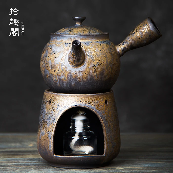coarse ceramic furnace temperature boiling alcohol lamp teapot tea tea gold kung fu tea sets to restore ancient ways
coarse ceramic furnace temperature boiling alcohol lamp teapot tea tea gold kung fu tea sets to restore ancient ways