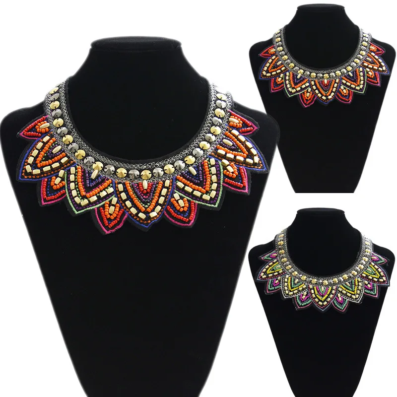 Pu wishspace euramerican popularity personality lotus embroidery crystal beads necklace fashion jewelry wholesale
Pu wishspace euramerican popularity personality lotus embroidery crystal beads necklace fashion jewelry wholesale