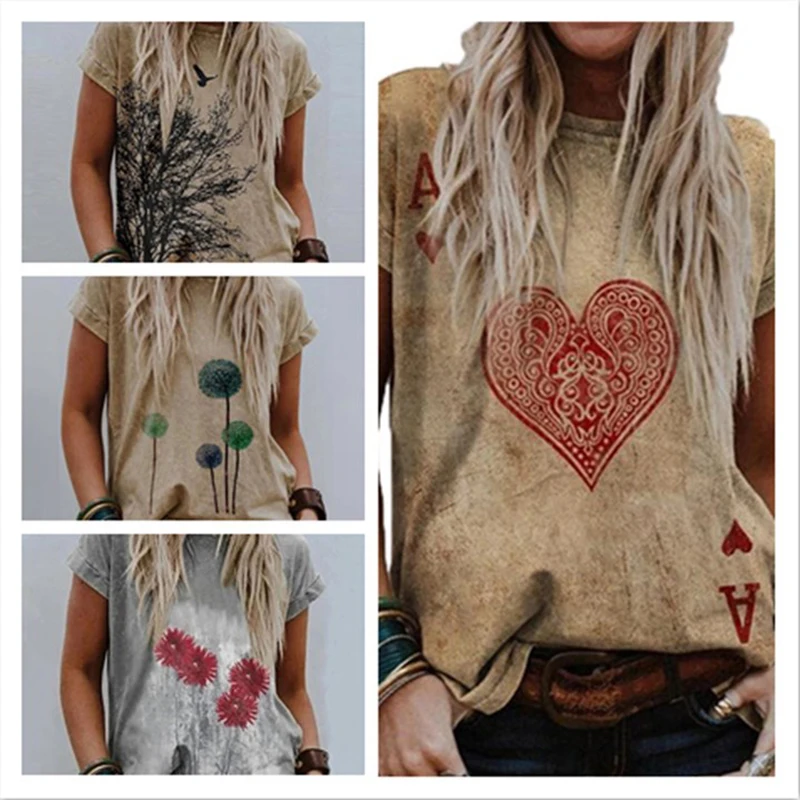 Casual T-Shirts Women Street Style Graphic Printed T-Shirts 2021 Fashion Summer Clothes Women Comfortable Short Sleeve T-shirts
Casual T-Shirts Women Street Style Graphic Printed T-Shirts 2021 Fashion Summer Clothes Women Comfortable Short Sleeve T-shirts