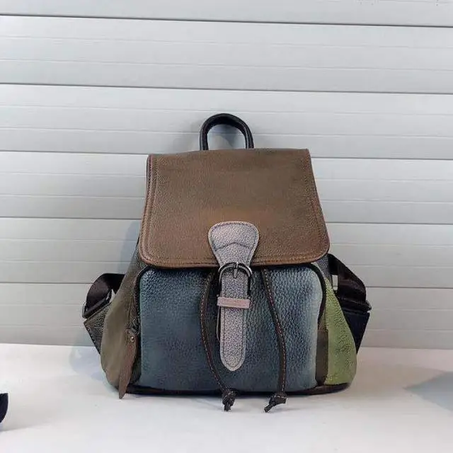 Genuine Leather Bagpack Women High Quality Small Backpack Vintage First Layer Cowhide Color Stitching College Bags
Genuine Leather Bagpack Women High Quality Small Backpack Vintage First Layer Cowhide Color Stitching College Bags