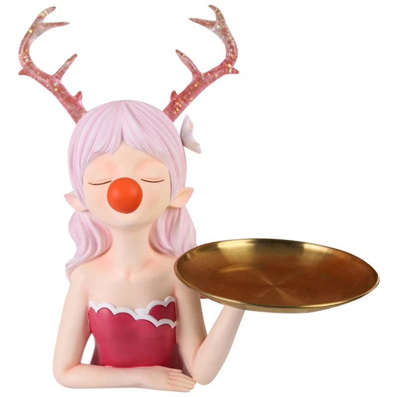 Creative Home Furnishing Antlers Girl Tray Decoration Living Room Entrance Coffee Table Storage Adornment Resin Crafts
Creative Home Furnishing Antlers Girl Tray Decoration Living Room Entrance Coffee Table Storage Adornment Resin Crafts