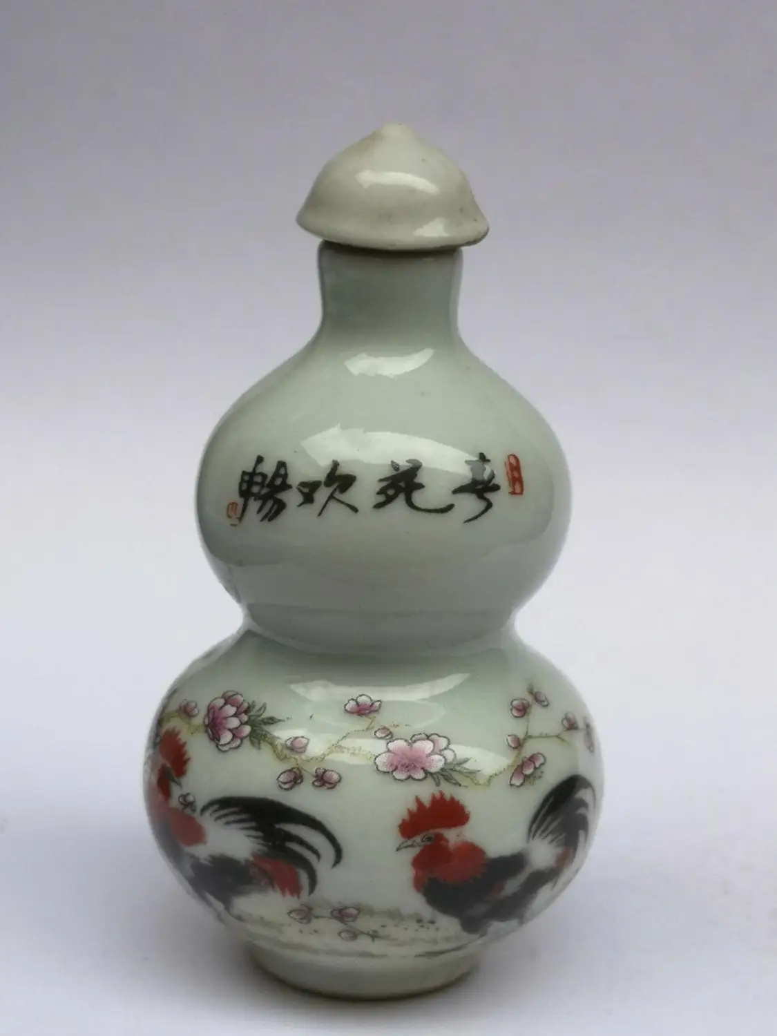 YIZHU CULTUER ART Collection Old Chinese Famille rose Porcelain Painting Cock Family Snuff Bottle Decoration Gift
YIZHU CULTUER ART Collection Old Chinese Famille rose Porcelain Painting Cock Family Snuff Bottle Decoration Gift