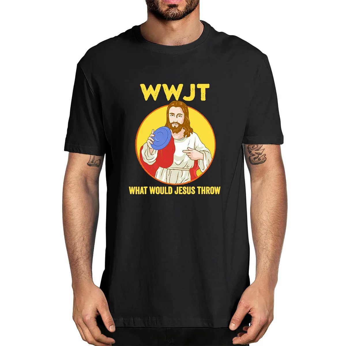 Unisex Cotton What Would Jesus Throw WWJT Funny Christian Gift Retro Funny Summer Men's Novelty T-Shirt Harajuku Streetwear Tee
Unisex Cotton What Would Jesus Throw WWJT Funny Christian Gift Retro Funny Summer Men's Novelty T-Shirt Harajuku Streetwear Tee