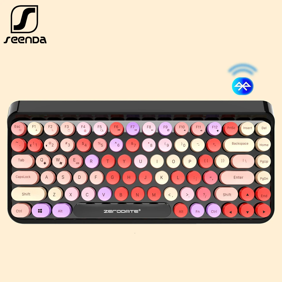 SeenDa Bluetooth Wireless Keyboard Silent Click Retro Bluetooth Keyboard for Laptop Notebook Portable Wireless keyboard
SeenDa Bluetooth Wireless Keyboard Silent Click Retro Bluetooth Keyboard for Laptop Notebook Portable Wireless keyboard