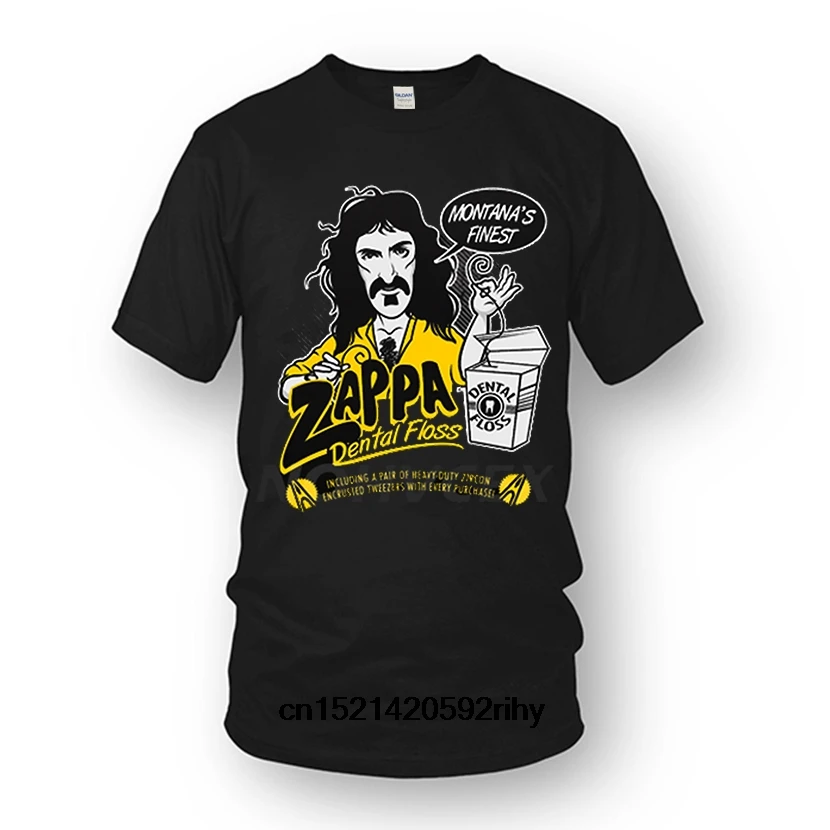 Фото Монтана зубная нить Frank Zappa для мужчин футболка Изделие из хлопка с короткими