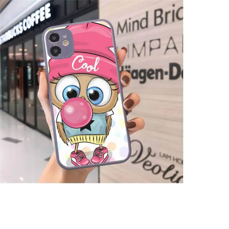 Stylish and cute Animal Owl Phone Case Matte transparent For Gray iPhone 12 Mini 11 Pro XR XS Max 7 8 Plus X Back Cover
Stylish and cute Animal Owl Phone Case Matte transparent For Gray iPhone 12 Mini 11 Pro XR XS Max 7 8 Plus X Back Cover