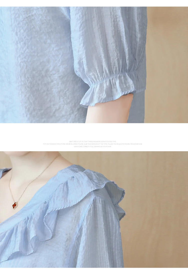 Short Sleeve Blouse Women Summer Tops Women Clothes Blouses Woman 2021 Ruffles V-neck Chiffon White Blouse Shirt Tops Blusas D35
Short Sleeve Blouse Women Summer Tops Women Clothes Blouses Woman 2021 Ruffles V-neck Chiffon White Blouse Shirt Tops Blusas D35