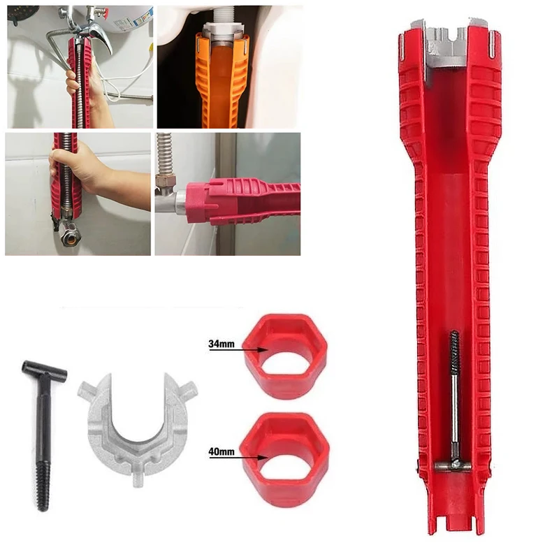 8 In 1 Flume Magic Wrench Sink Faucet Plumbing Tools Magic Wrench 8 in 1 Anti-slip Multi Key Kitchen Repair Plumbing Wrench Tool
8 In 1 Flume Magic Wrench Sink Faucet Plumbing Tools Magic Wrench 8 in 1 Anti-slip Multi Key Kitchen Repair Plumbing Wrench Tool