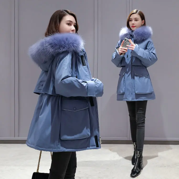 New Style Parker cotton-padded clothes fashion women medium-length down cotton-padded jacket loose big fur collar thickening cot
New Style Parker cotton-padded clothes fashion women medium-length down cotton-padded jacket loose big fur collar thickening cot