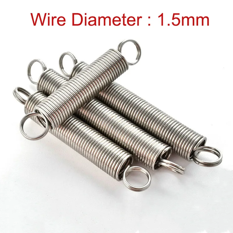 Tension Extension Spring Double Coil Small Springs Wire Dia 1.5mm Outer Dia 10mm/12mm Length 30mm-100mm 304 Stainless Steel
Tension Extension Spring Double Coil Small Springs Wire Dia 1.5mm Outer Dia 10mm/12mm Length 30mm-100mm 304 Stainless Steel